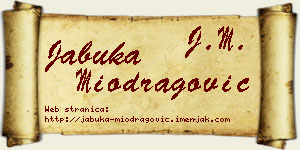 Jabuka Miodragović vizit kartica